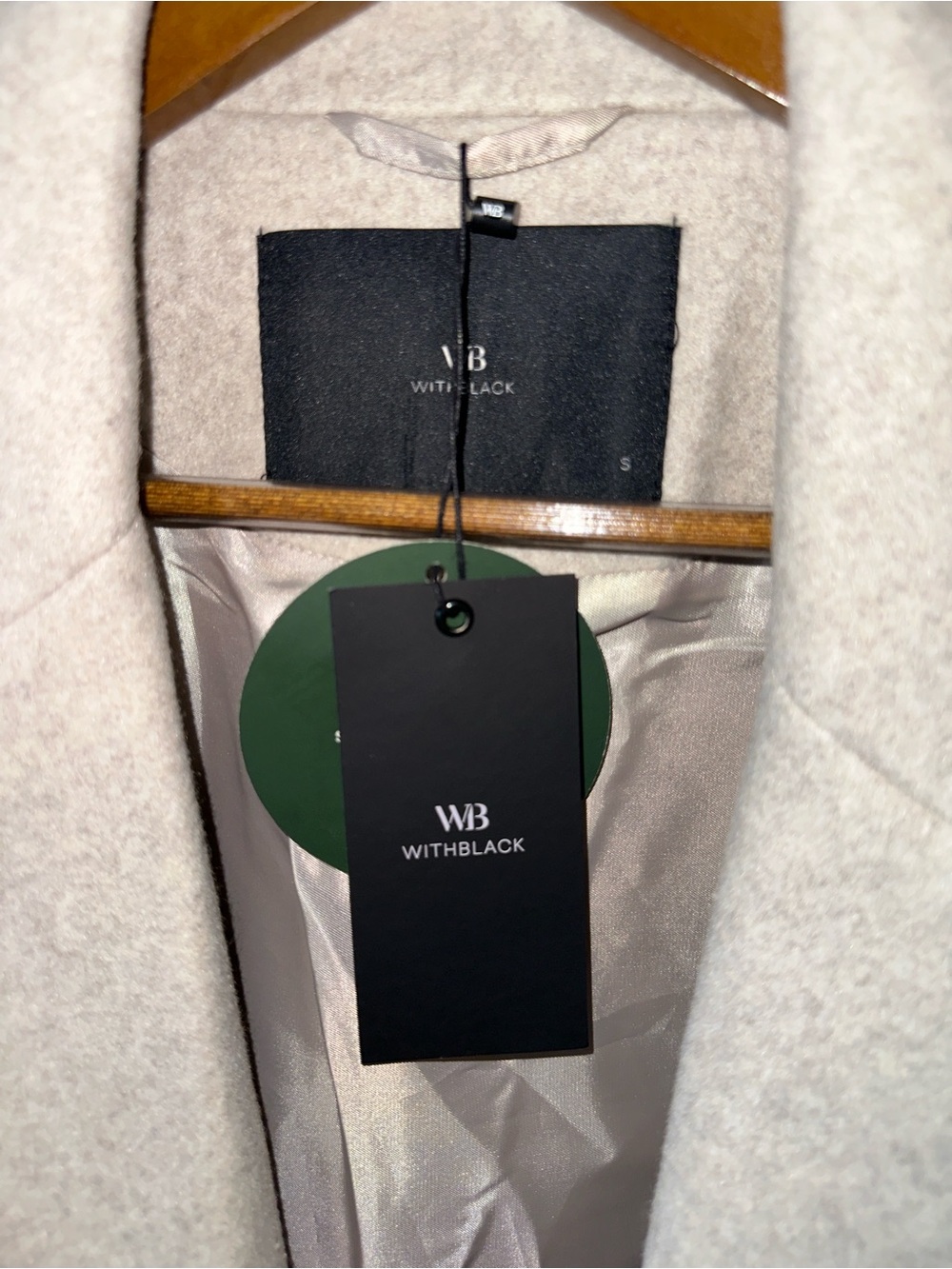 With Black Long Belted Robe Coat - Light Gray - Picture 8 of 16